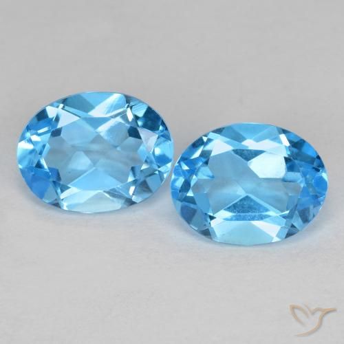 4.67ctw Natural Swiss Blue Topaz, Oval, VS