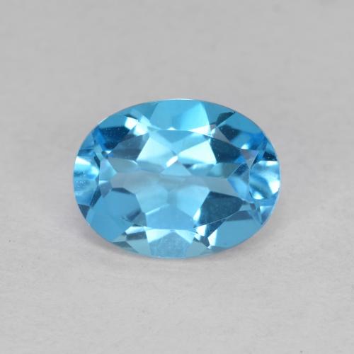 Intense Blue Topas Edelstein - 2.2ct Oval facettiert (ID: 582897)