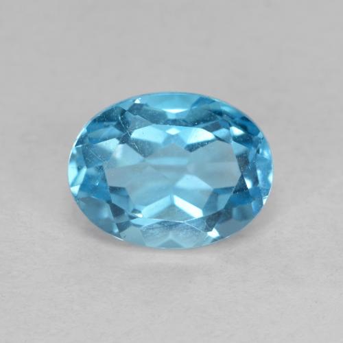 Azure Blue Топаз Камень - 2.8ct Фасетный Овал (ID: 582898)