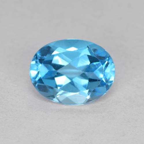 Swiss Blue Topaz Gem - 2.3ct Oval Facet (ID: 582904)