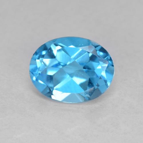 Swiss Blue Topas Edelstein - 2.3ct Oval facettiert (ID: 582905)