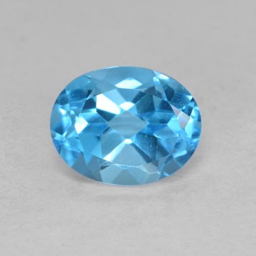 Intense Blue Топаз Камень - 2.4ct Фасетный Овал (ID: 582907)