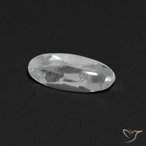 1.40 ct White Topaz Stone, Natural Topaz in Oval Buff-Top Shape for Sale