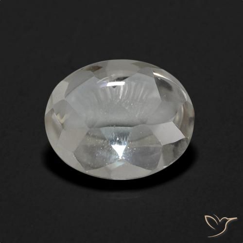 3.36 ct White Topaz, 10.1 x 8.1 mm Oval Buff Top From Brazil, Photo A