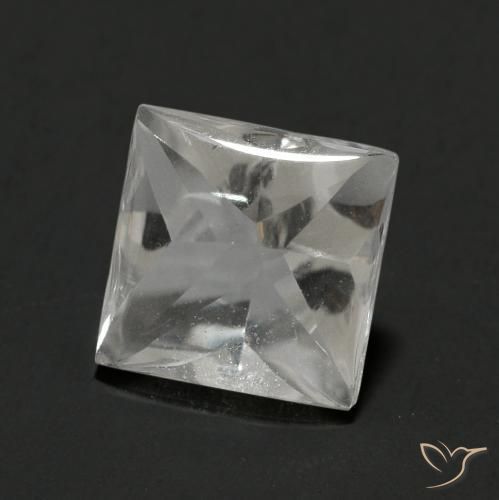 2.32 ct White Topaz Stone, Natural Topaz in Square Buff-Top Shape for Sale