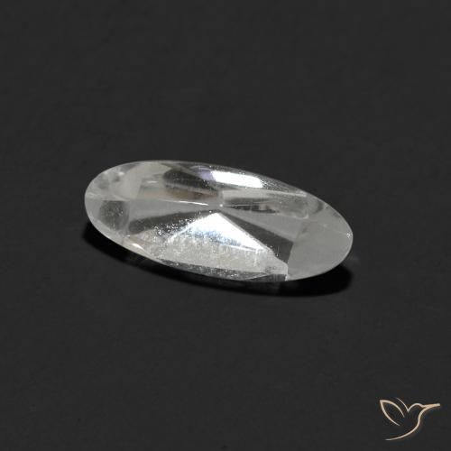 1.15 ct White Topaz Stone, Natural Topaz in Oval Buff-Top Shape for Sale