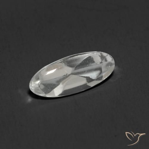 1.16 ct White Topaz Stone, Natural Topaz in Oval Buff-Top Shape for Sale