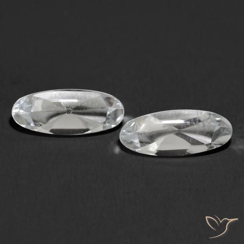 2.55 ct White Topaz, 10 x 4.1 mm Oval Buff Top From Brazil, Photo A
