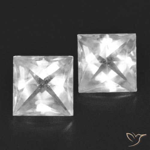 4.44 ct White Topaz, 7.1 x 7 mm Square Buff Top From Brazil, Photo A