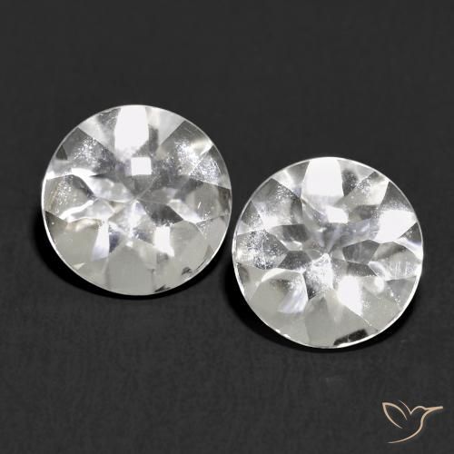 2.15 ct White Topaz, 6.1 mm Round Buff Top From Brazil, Photo A