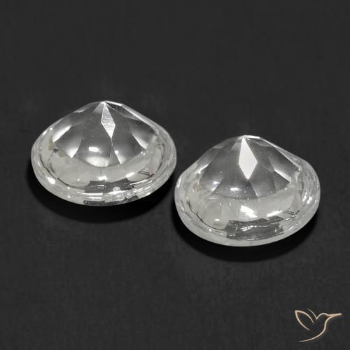 Topaz Gemstones in 6 mm (calibrated) Size for Sale, Topaz Stones in White Color