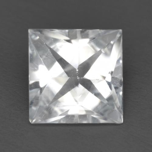 White Topaz Gem - 2.1ct Square Buff-Top (ID: 585491)