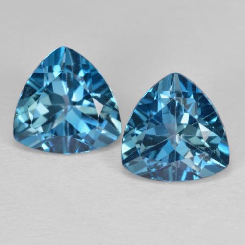 Blue Topaz Gem - 1ct Trillion Facet (ID: 585619)