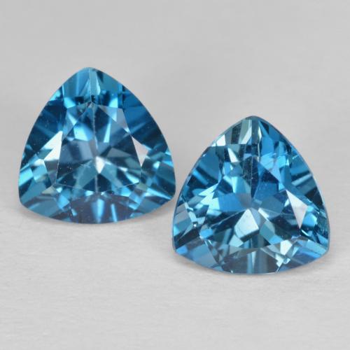 Blue Topaz Gem - 0.9ct Trillion Facet (ID: 585620)