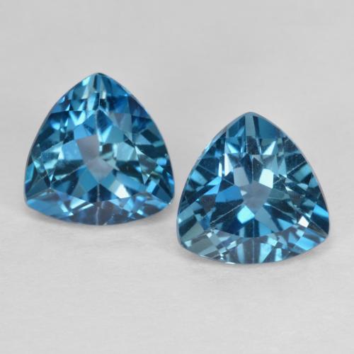 Azul Topacio Gema - 1ct Forma trillón (ID: 585624)