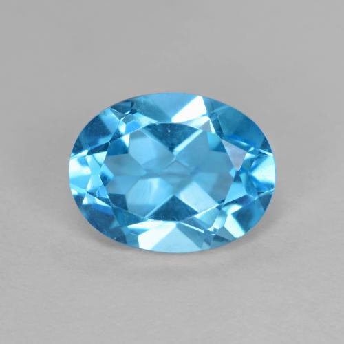 Azure Blue Топаз Камень - 2.3ct Фасетный Овал (ID: 585669)