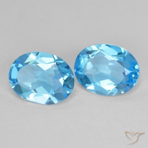 3.85ctw Natural Sky Blue Topaz, Oval, VS