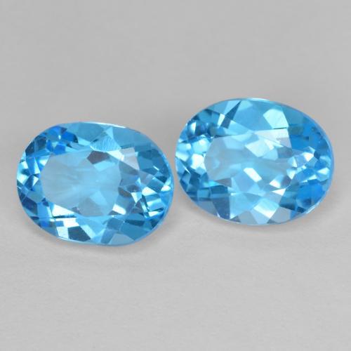 Intense Blue Topaz Gem - 2.2ct Oval Facet (ID: 585675)