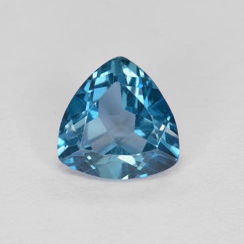 蓝色 黄玉 Gem - 0.9ct 肥三角切面 (ID: 585864)