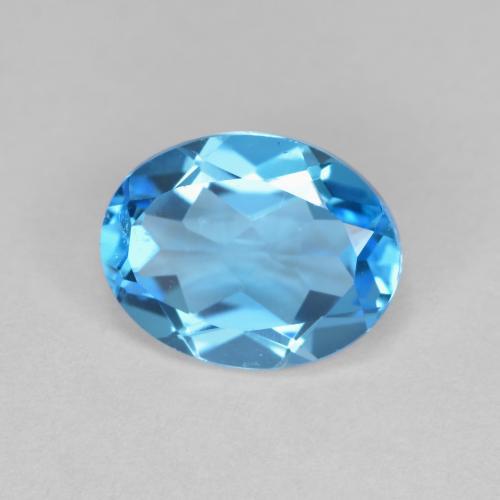 Swiss Blue Topaz Gem - 2.3ct Oval Facet (ID: 586170)