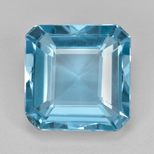 Cyan Blue Topaz Gem - 10.8ct Octagon Step Cut (ID: 586464)