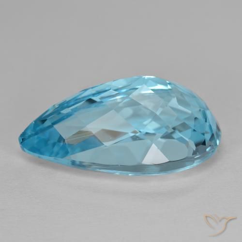 Topaz Gemstone in 20.6 x 11.3 mm Size for Sale, Topaz Stone in Swiss Blue Color