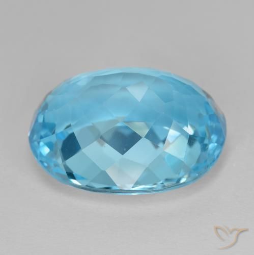 Topaz Gemstone in 18.6 x 14.4 mm Size for Sale, Topaz Stone in Swiss Blue Color