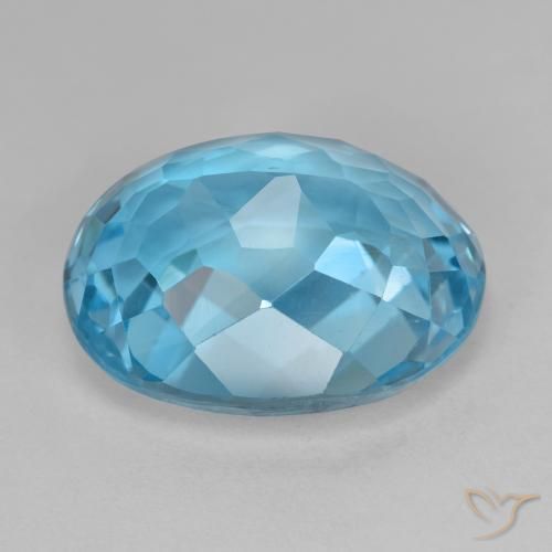 Topaz Gemstone in 18.2 x 14.2 mm Size for Sale, Topaz Stone in Swiss Blue Color