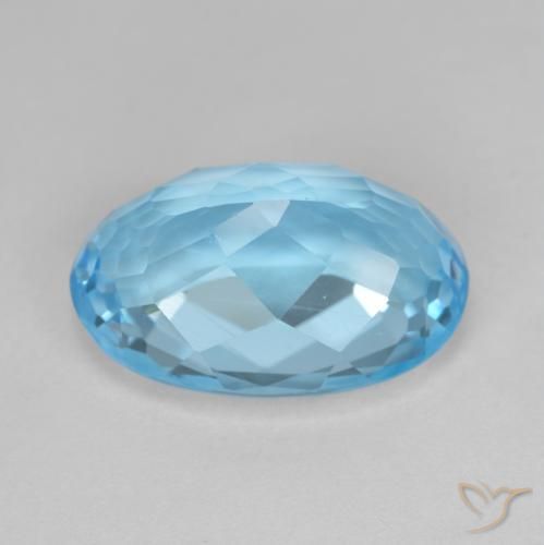 Topaz Gemstone in 16.7 x 11.3 mm Size for Sale, Topaz Stone in Swiss Blue Color