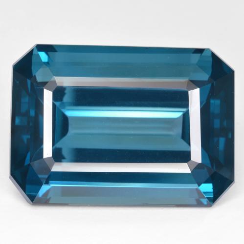 Deep Navy Blue Топаз Камень - 53.9ct Восьмиугольная ступенчатая огранка (ID: 588726)