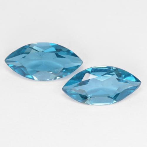 Deep Aqua Topazio Gem - 1ct Marquise sfaccettato (ID: 588880)