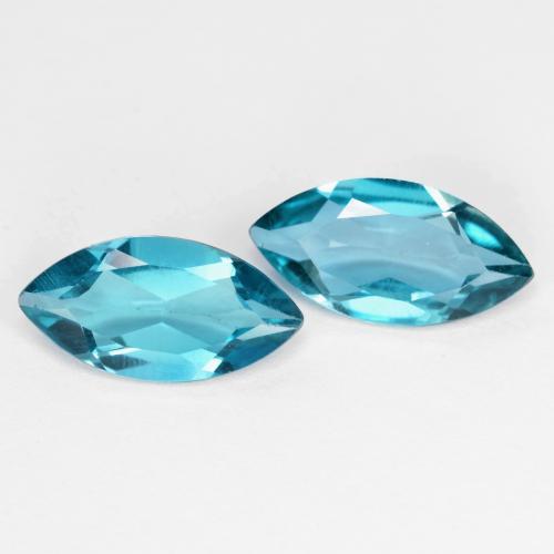 Deep Aqua Topaz Gem - 1.1ct Marquise Facet (ID: 588881)