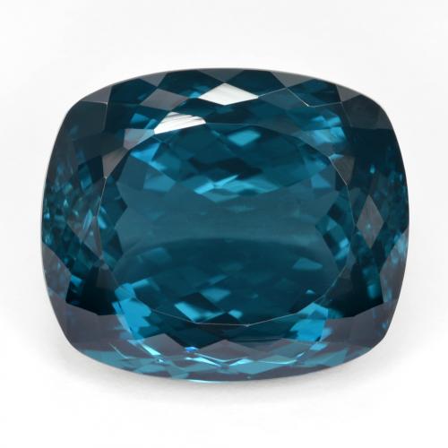 Blu London Topazio Gem - 34.3ct Taglio a cuscino (ID: 589480)