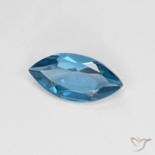 1.17 ct Blue Topaz Stone, Natural Topaz in Marquise Facet Shape for Sale
