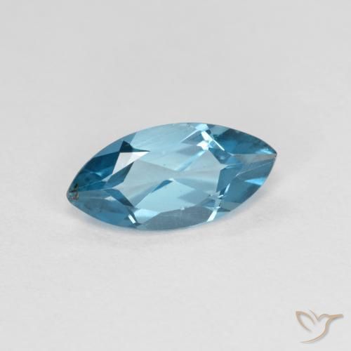 1.15 ct Blue Topaz Stone, Natural Topaz in Marquise Facet Shape for Sale