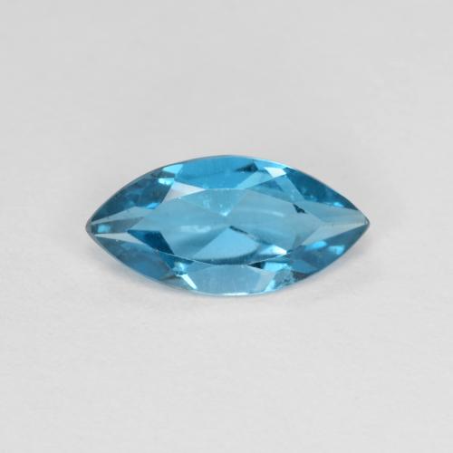 10,1 x 5mm blauer Topas im Marquise Schliff aus Brasilien, Gewicht 1,11 ct, Garantiert echter Edelstein in VS Reinheit, 1 Stück Topas - die Farbe ist Maya Blau, Mohs-Härte von 8 Geeignet für den täglichen Gebrauch im Schmuck, Der Goldener Stein, Photo A