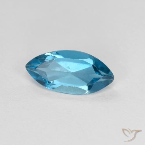 1.09 ct Blue Topaz Stone, Natural Topaz in Marquise Facet Shape for Sale