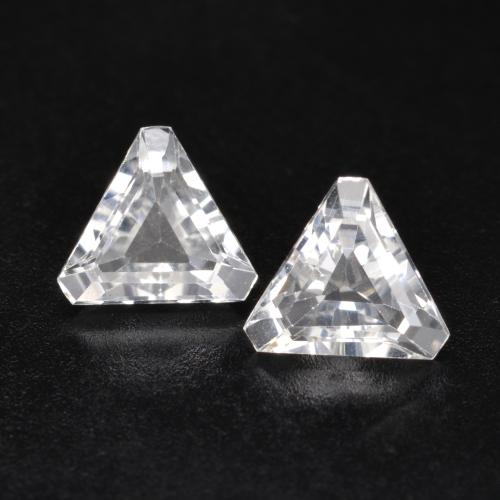 White Topaz Gem - 0.9ct Triangle Facet (ID: 590933)
