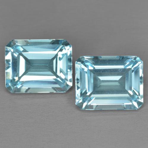 Aqua Blue Topazio Gem - 3.8ct Taglio ottagonale (ID: 595028)
