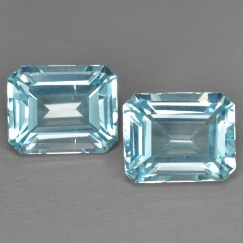 Небесно Голубой Топаз Камень - 3.8ct Восьмиугольная ступенчатая огранка (ID: 595033)