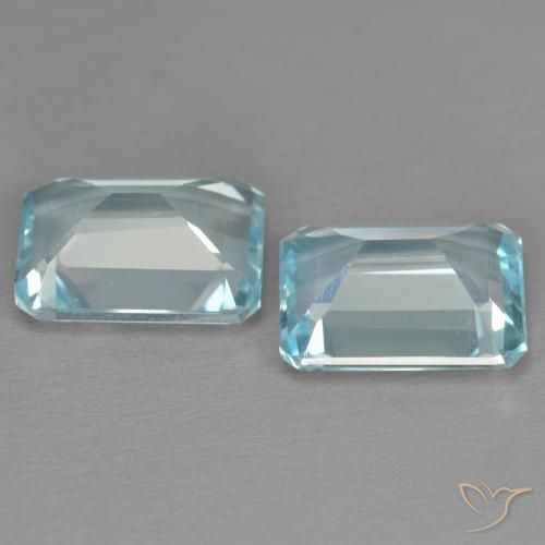 Topaz Gemstones in 10 x 8 mm (calibrated) Size for Sale, Topaz Stones in Sky Blue Color