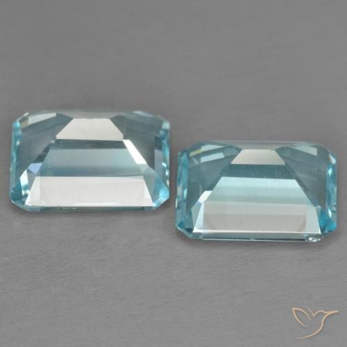 Topaz Gemstones in 10 x 8 mm (calibrated) Size for Sale, Topaz Stones in Sky Blue Color