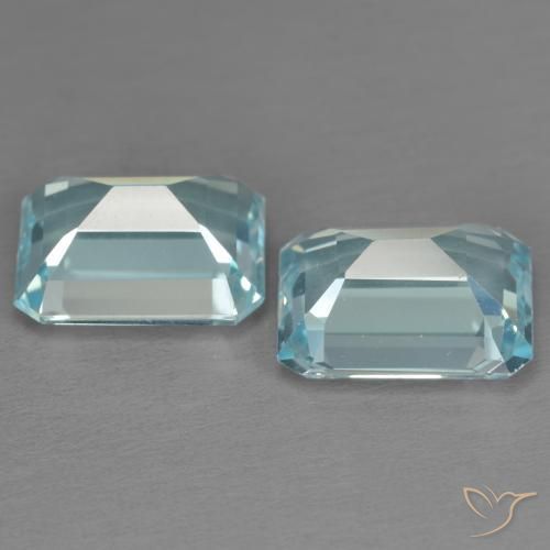 Topaz Gemstones in 10 x 8 mm (calibrated) Size for Sale, Topaz Stones in Sky Blue Color