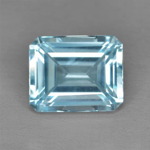 Intense Baby Blue Topazio Gem - 4ct Taglio ottagonale (ID: 595184)