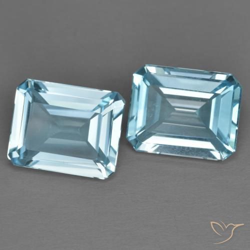 6.99ctw Natural Sky Blue Topaz, Emerald Cut, VVS-VS