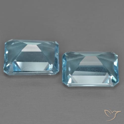 Topaz Gemstones in 10 x 8 mm (calibrated) Size for Sale, Topaz Stones in Sky Blue Color