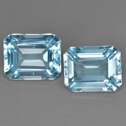 Sky Blue Topaz Gem - 4.1ct Octagon Step Cut (ID: 595233)