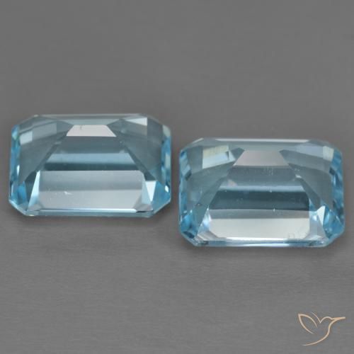 Topaz Gemstones in 10 x 8 mm (calibrated) Size for Sale, Topaz Stones in Swiss Blue Color