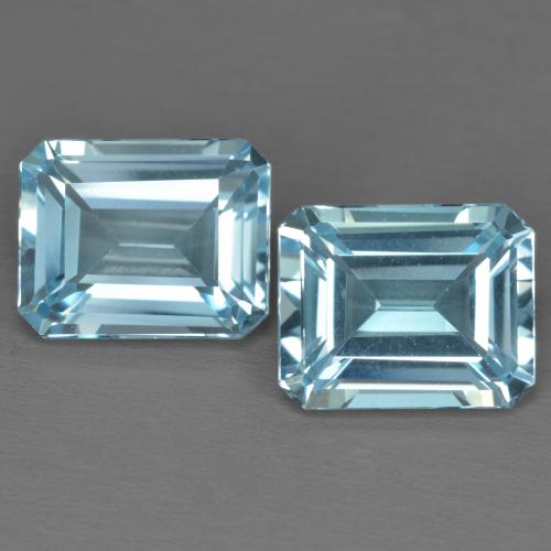 Небесно Голубой Топаз Камень - 4ct Восьмиугольная ступенчатая огранка (ID: 595240)