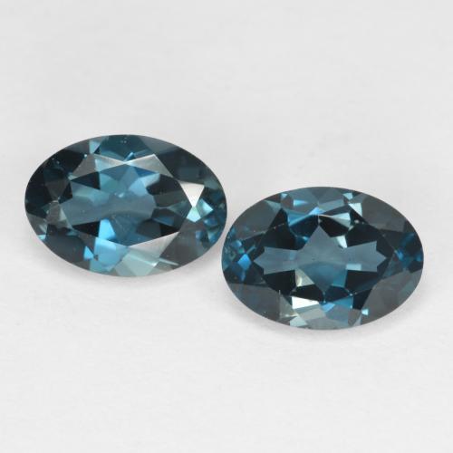 Dark Blue Topaz Gem - 0.9ct Oval Facet (ID: 597399)